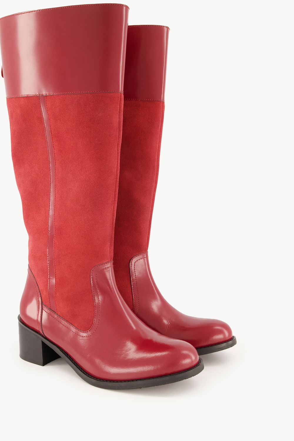 Große Größen Lederstiefel, Damen, rot, Größe: 41, Sonstige/Leder, Ulla Popken von Ulla Popken