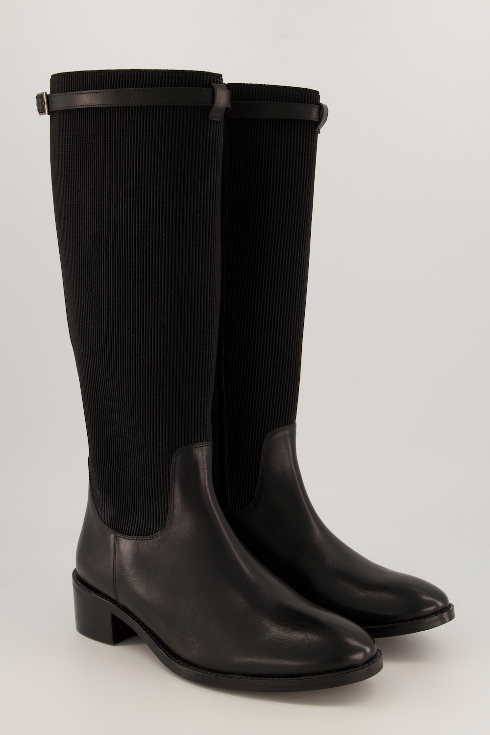 Große Größen Lederstiefel, Damen, schwarz, Größe: 38, Synthetische Fasern/Leder, Ulla Popken von Ulla Popken