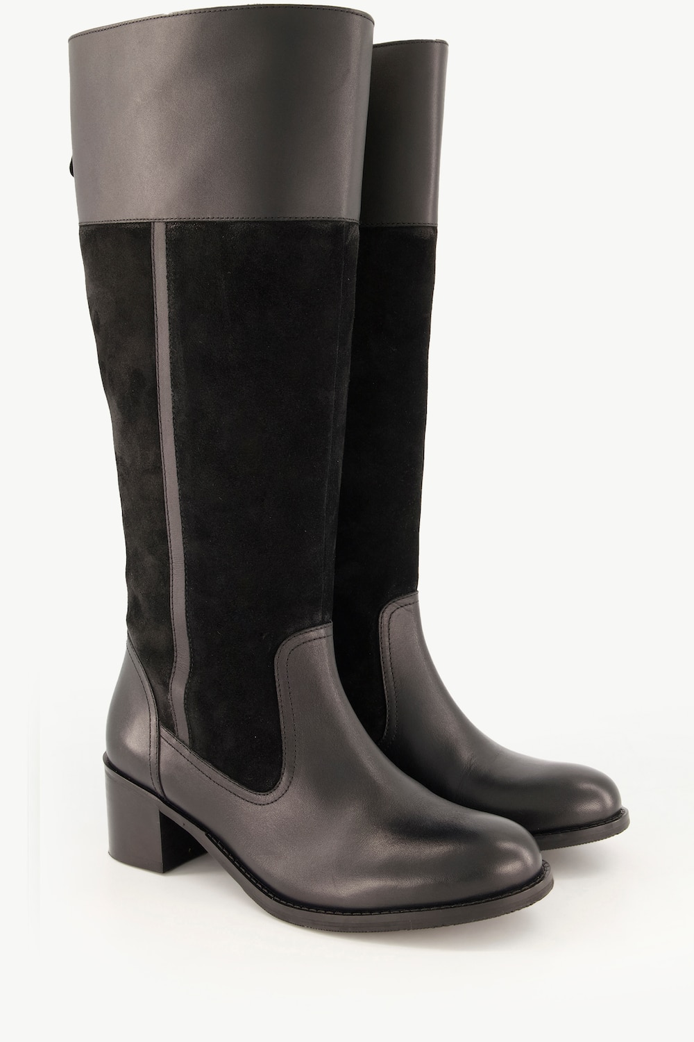 Große Größen Lederstiefel, Damen, schwarz, Größe: 40, Sonstige/Leder, Ulla Popken von Ulla Popken