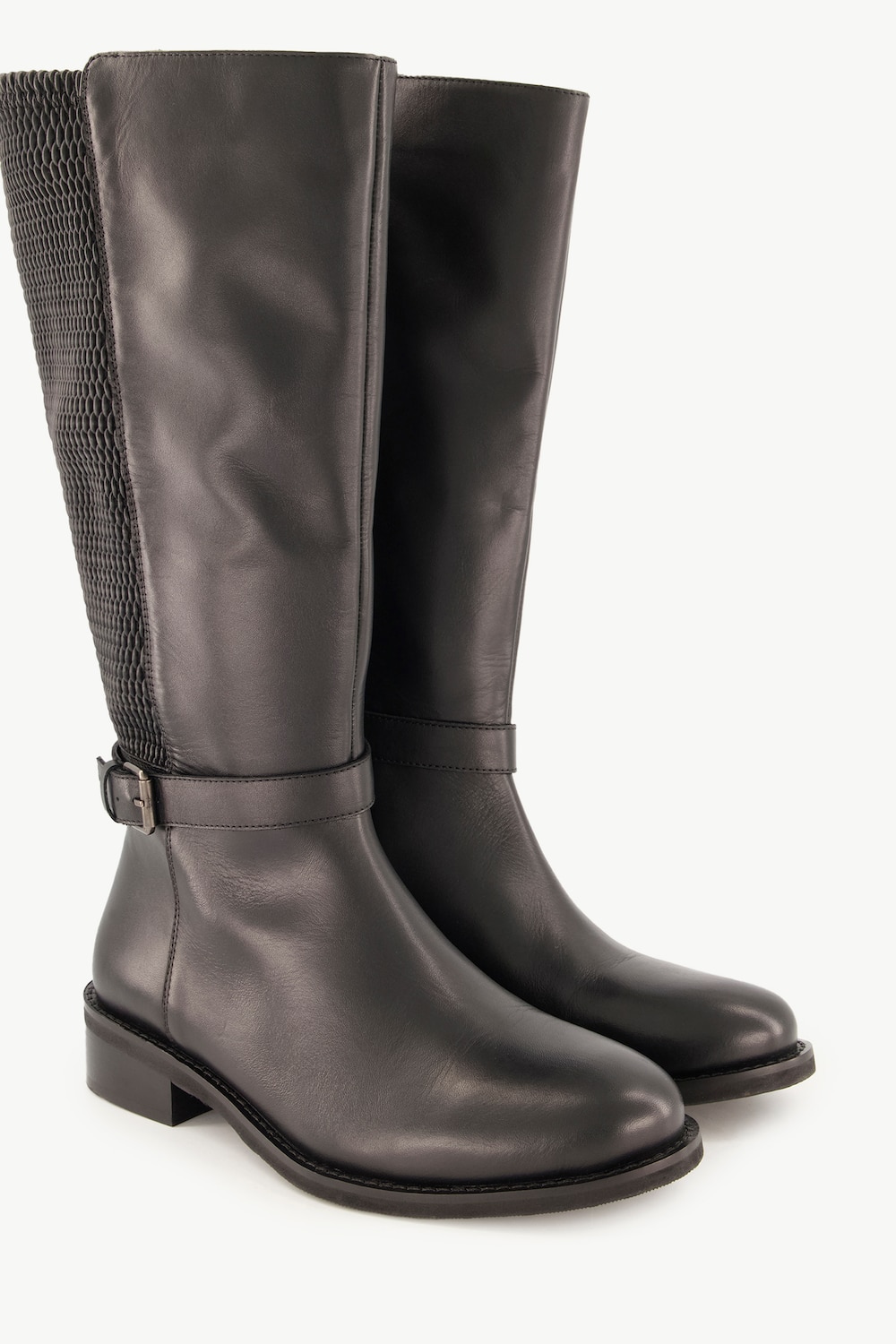 Große Größen Lederstiefel, Damen, schwarz, Größe: 40, Sonstige/Leder, Ulla Popken von Ulla Popken