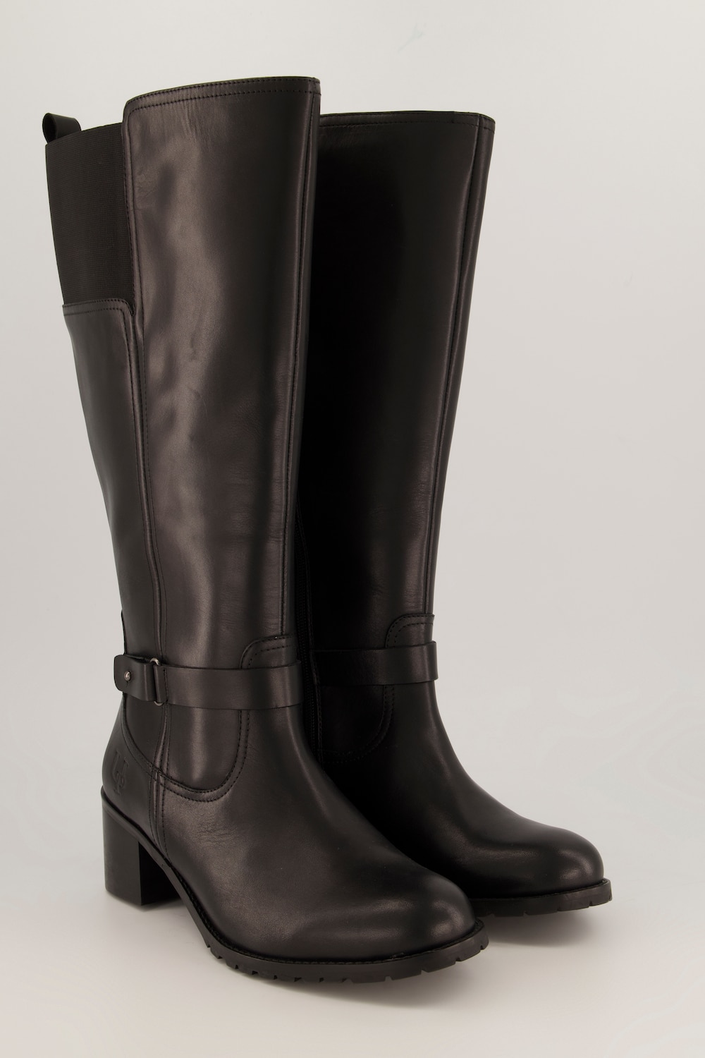 Große Größen Lederstiefel, Damen, schwarz, Größe: 40, Sonstige/Leder, Ulla Popken von Ulla Popken