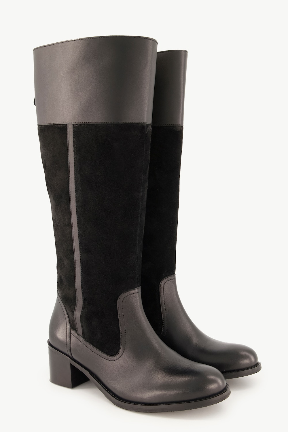 Große Größen Lederstiefel, Damen, schwarz, Größe: 43, Sonstige/Leder, Ulla Popken von Ulla Popken