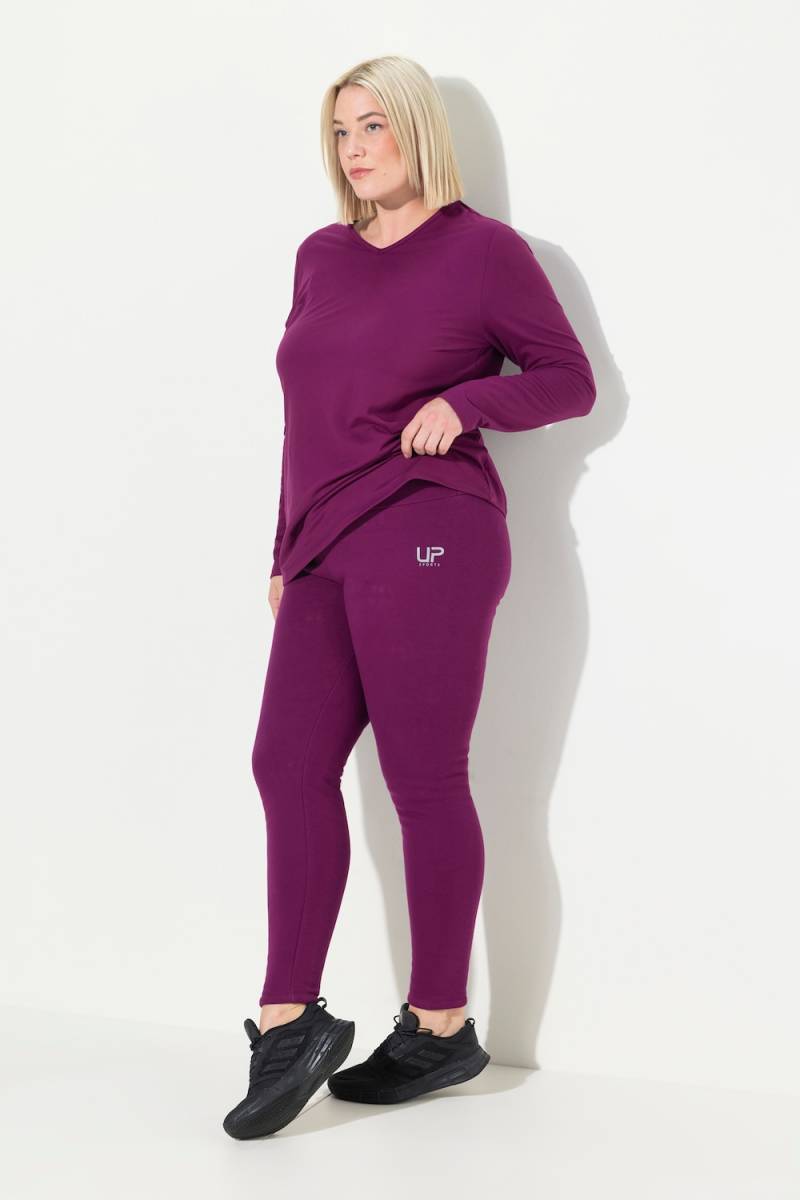 Große Größen Leggings, Damen, lila, Größe: 46/48, Polyester/Baumwolle, Ulla Popken von Ulla Popken