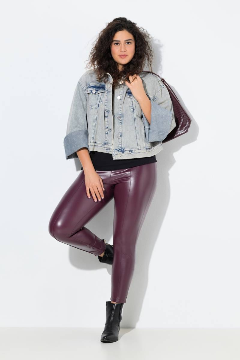 Große Größen Leggings, Damen, lila, Größe: 50/52, Synthetische Fasern/Polyester, Ulla Popken von Ulla Popken