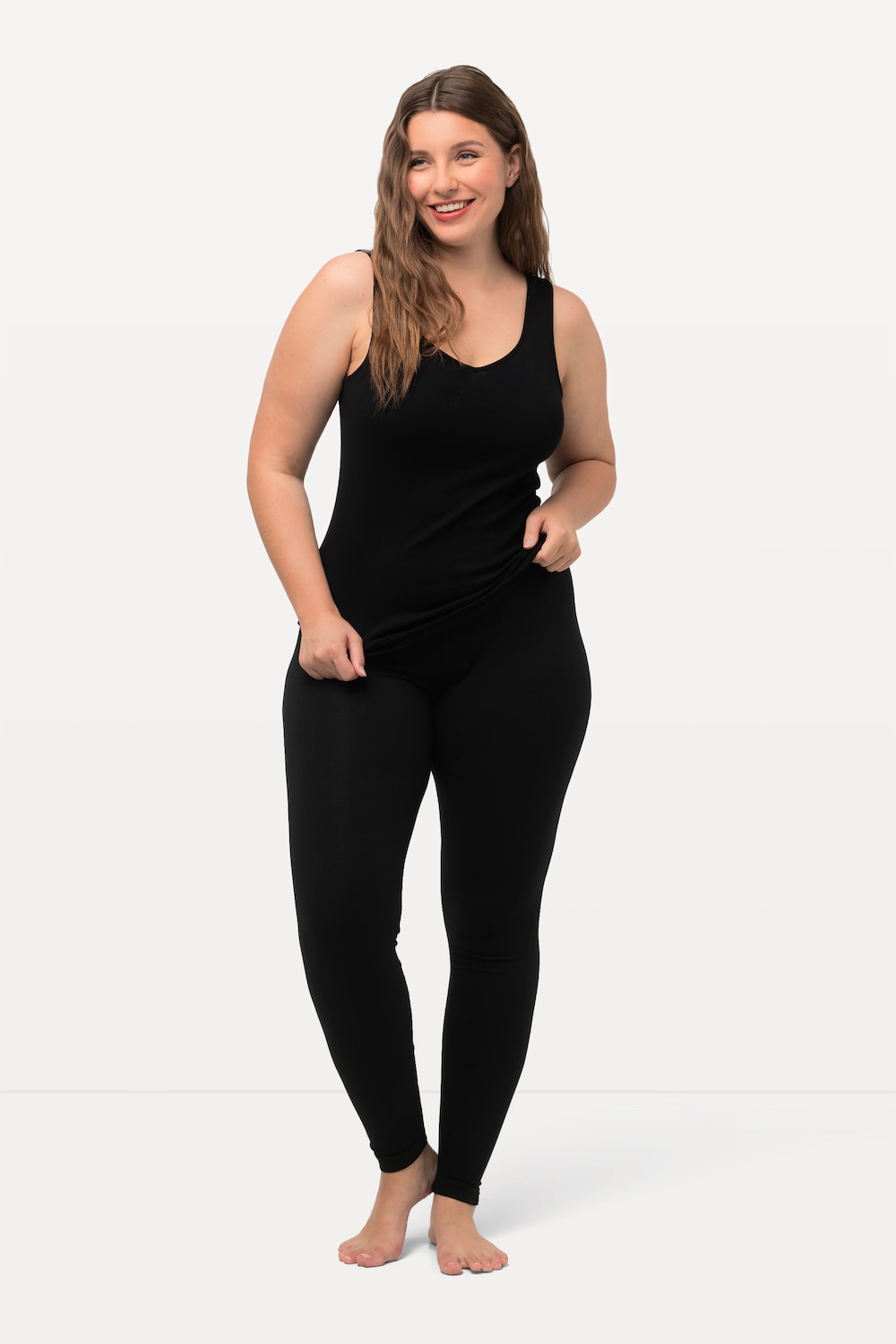 Große Größen Leggings, Damen, schwarz, Größe: 42/44, Baumwolle, Ulla Popken von Ulla Popken