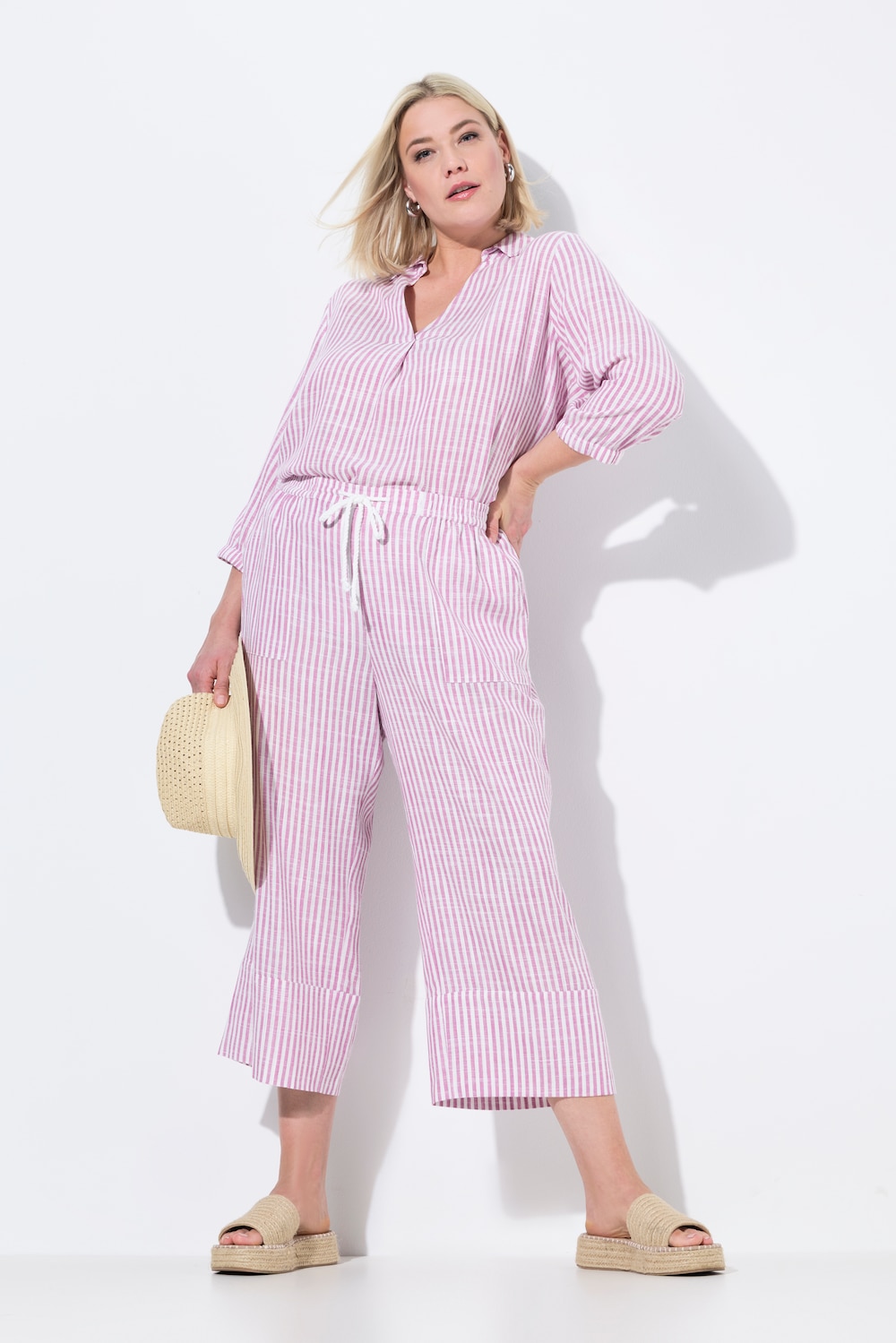 Große Größen Leinenmix-Culotte Rose, Damen, rosa, Größe: 50/52, Viskose/Leinen, Ulla Popken Große Größen Leinenmix-Culotte Rose, Damen, rosa, Größe: 50/52, Viskose/Leinen, Ulla Popken von Ulla Popken