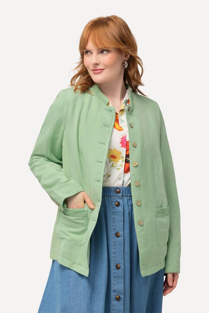 Große Größen Leinenmix-Janker, Damen, grün, Größe: 60, Viskose/Leinen/Synthetische Fasern, Ulla Popken Große Größen Leinenmix-Janker, Damen, grün, Größe: 60, Viskose/Leinen/Synthetische Fasern, Ulla Popken von Ulla Popken