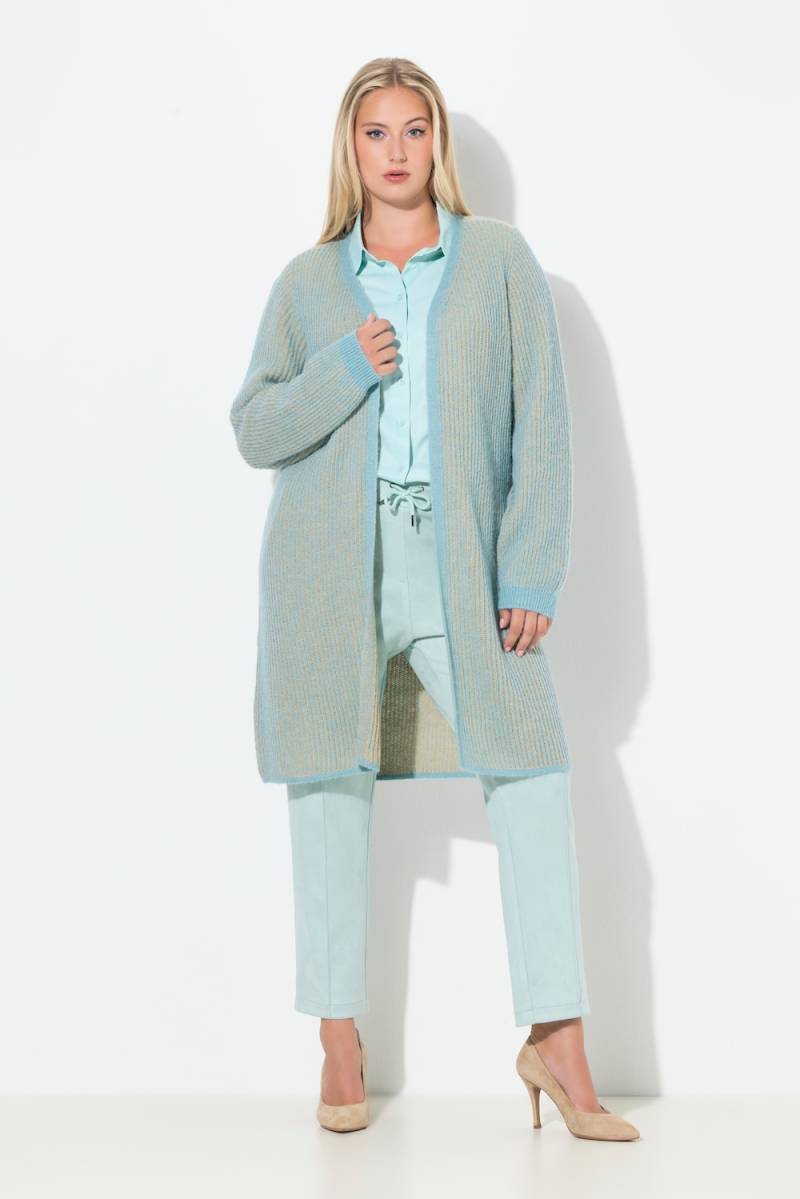 Große Größen Long-Strickjacke, Damen, türkis, Größe: 42/44, Synthetische Fasern/Wolle/Polyester, Ulla Popken von Ulla Popken