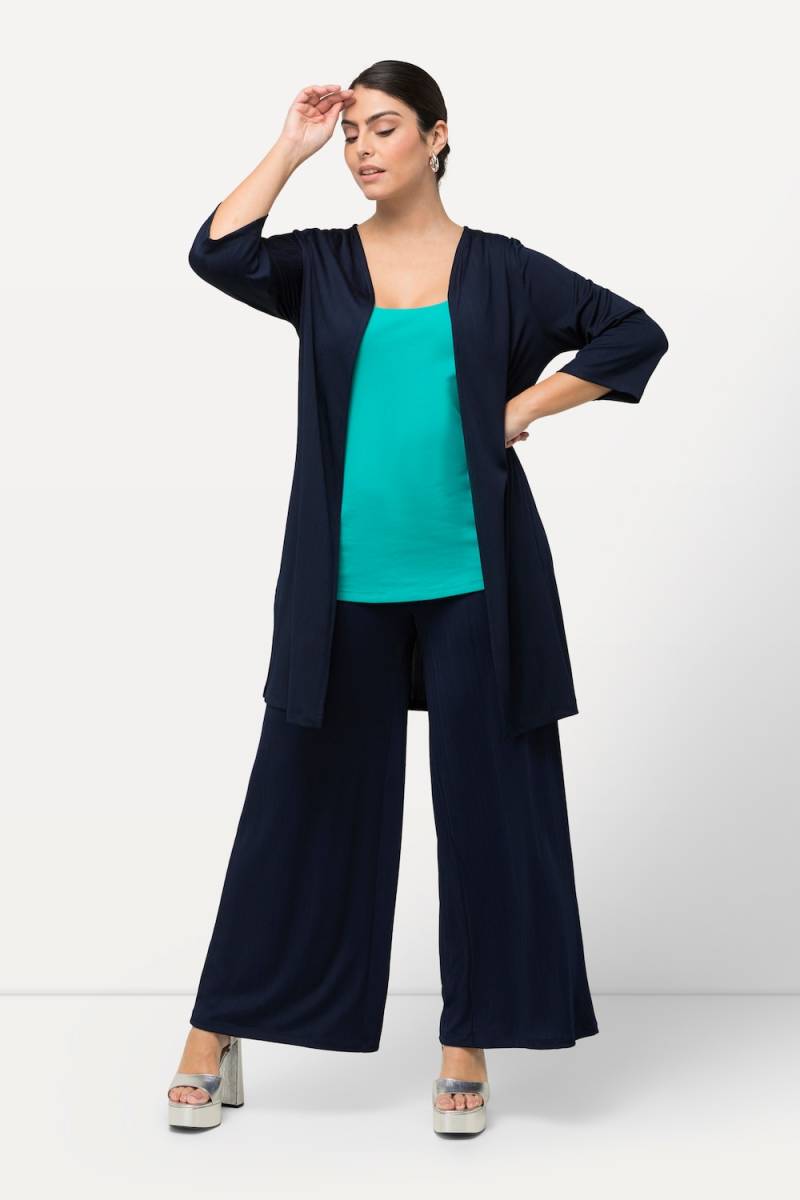 Große Größen Longjacke, Damen, blau, Größe: 42/44, Polyester, Ulla Popken von Ulla Popken