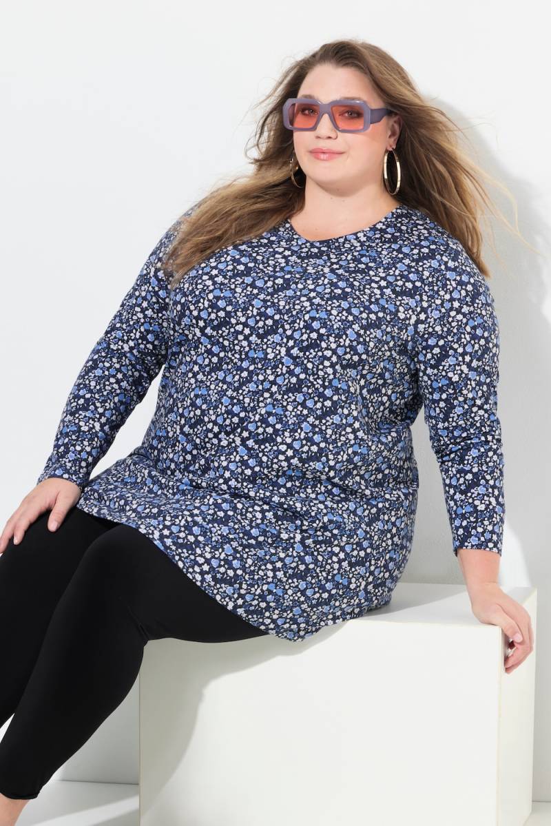 Große Größen Longshirt, Damen, blau, Größe: 46/48, Baumwolle, Ulla Popken von Ulla Popken