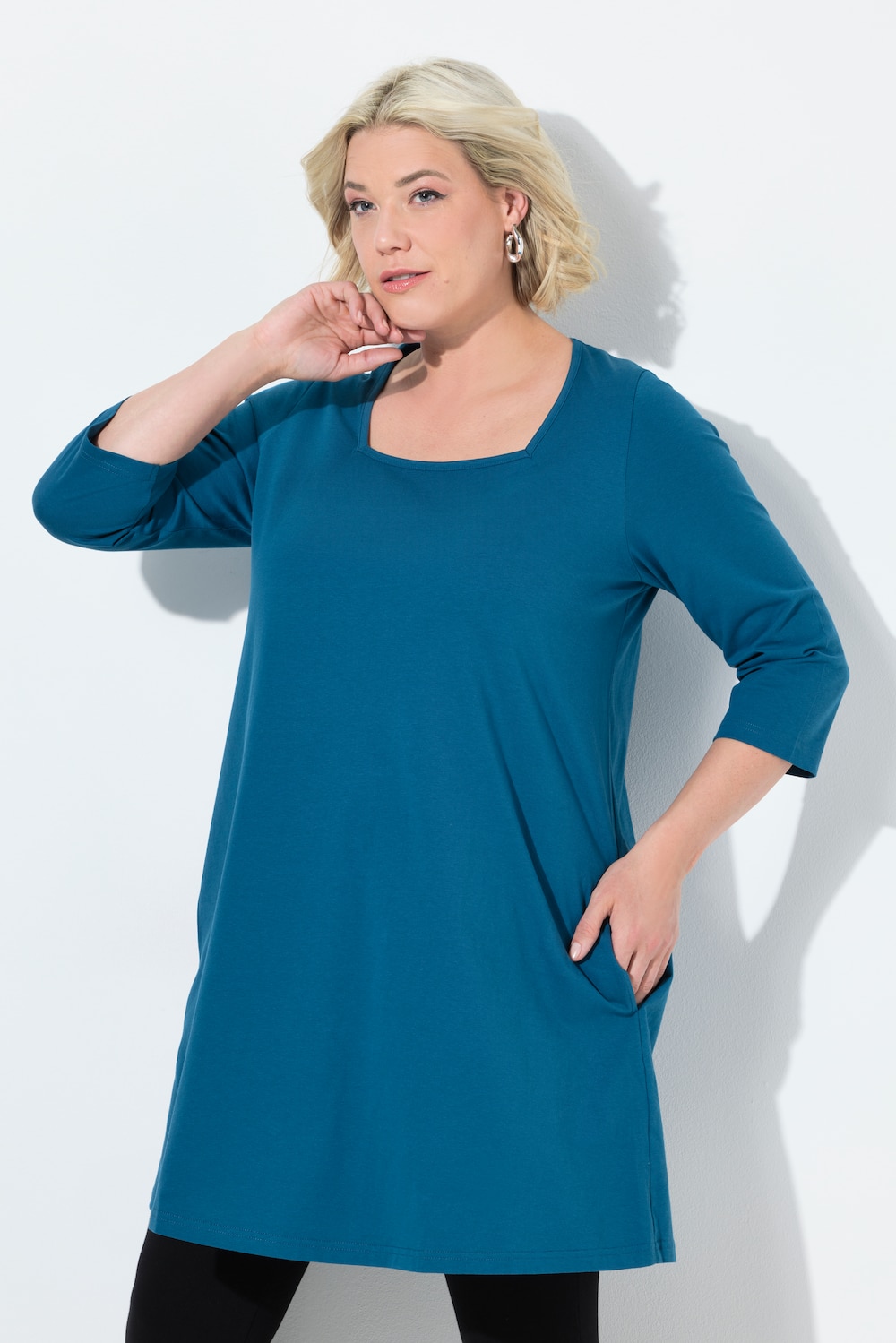Große Größen Longshirt, Damen, blau, Größe: 50/52, Baumwolle, Ulla Popken Große Größen Longshirt, Damen, blau, Größe: 50/52, Baumwolle, Ulla Popken von Ulla Popken
