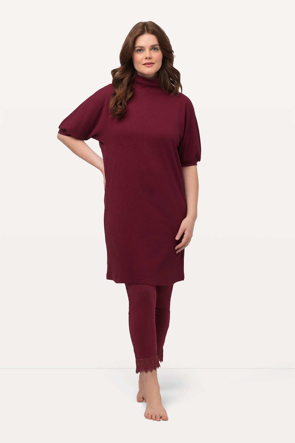 Große Größen Longshirt, Damen, braun, Größe: 50/52, Baumwolle, Ulla Popken von Ulla Popken