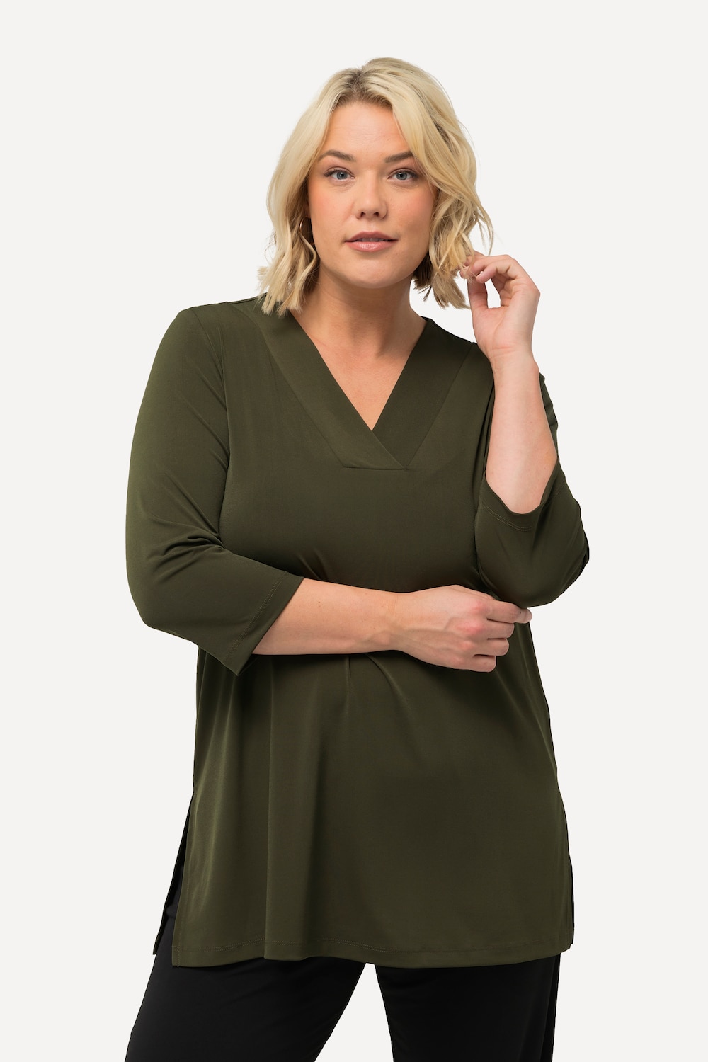 Große Größen Longshirt, Damen, braun, Größe: 62/64, Polyester, Ulla Popken von Ulla Popken