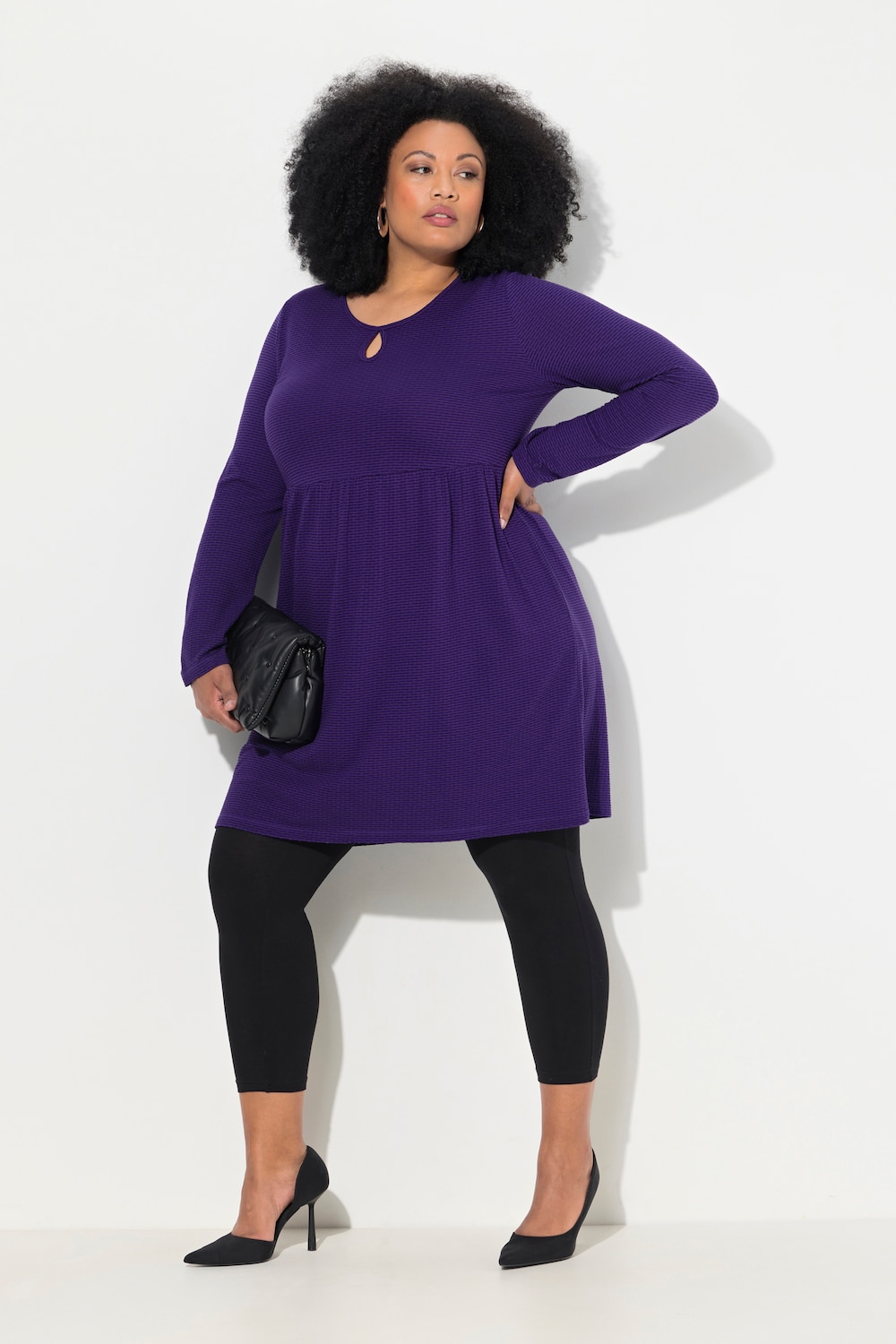 Große Größen Longshirt, Damen, lila, Größe: 58/60, Baumwolle/Viskose, Ulla Popken von Ulla Popken