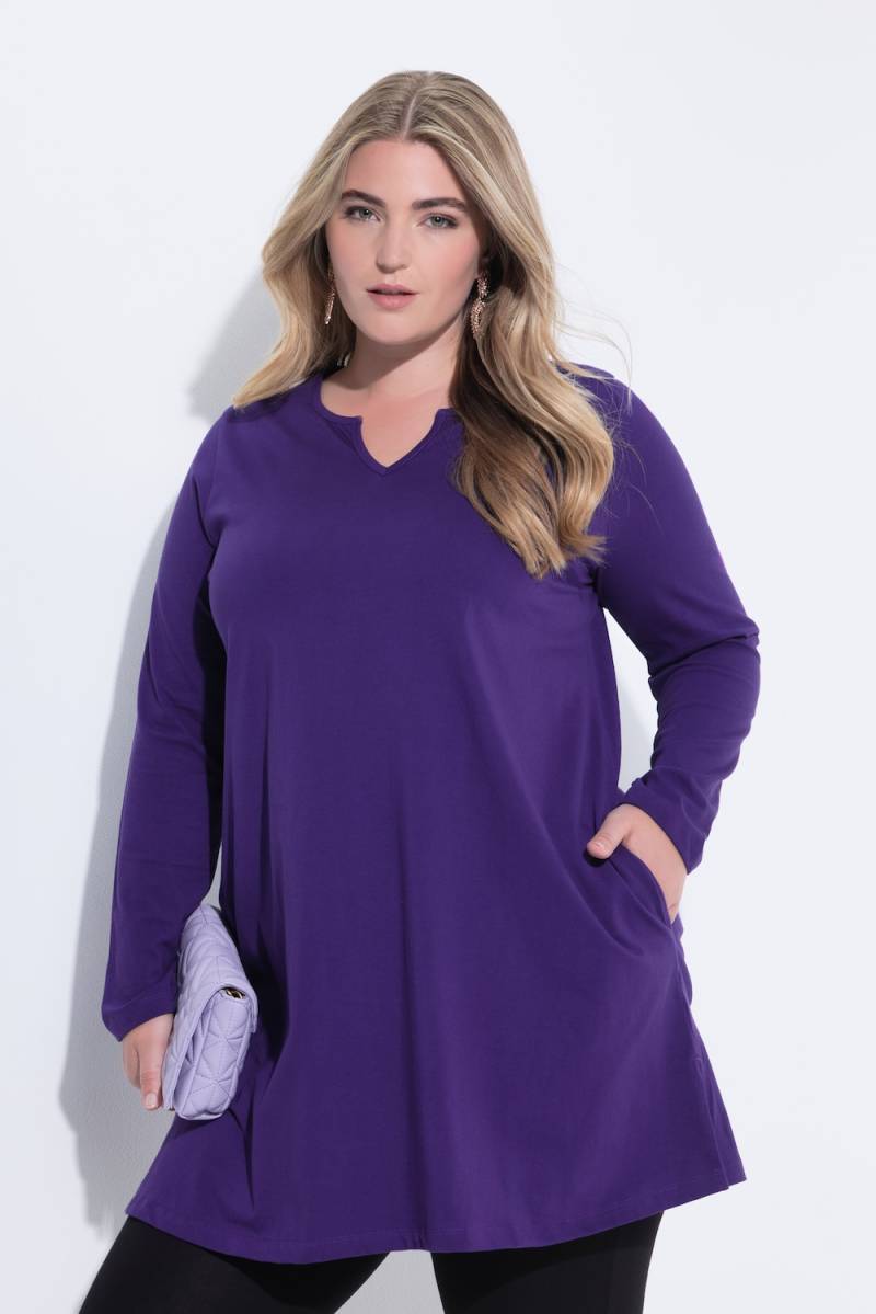 Große Größen Longshirt, Damen, lila, Größe: 62/64, Baumwolle, Ulla Popken von Ulla Popken