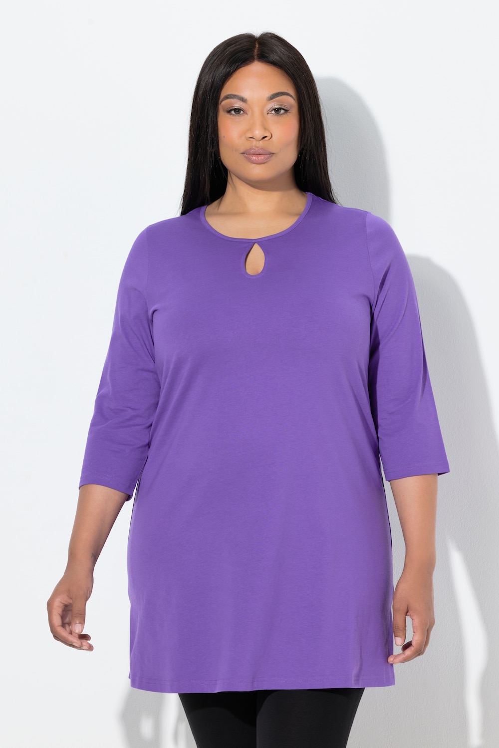 Große Größen Longshirt, Damen, lila, Größe: 62/64, Baumwolle, Ulla Popken von Ulla Popken