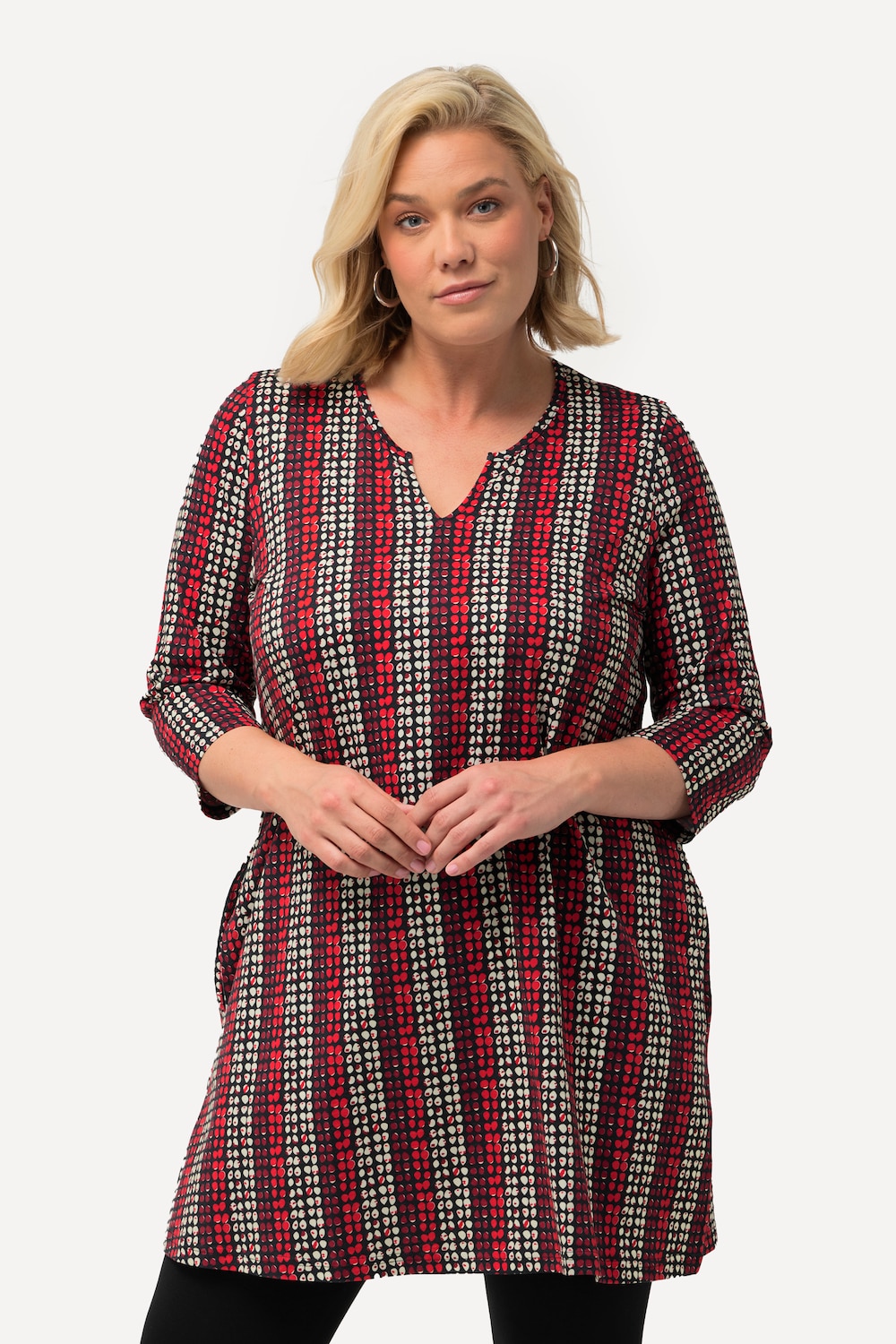 Große Größen Longshirt, Damen, rot, Größe: 54/56, Baumwolle, Ulla Popken von Ulla Popken