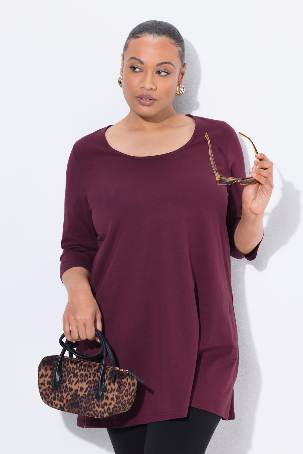 Große Größen Longshirt, Damen, rot, Größe: 58/60, Baumwolle, Ulla Popken von Ulla Popken