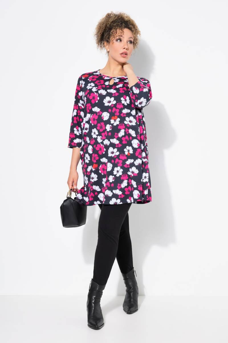 Große Größen Longshirt, Damen, schwarz, Größe: 54/56, Baumwolle, Ulla Popken von Ulla Popken