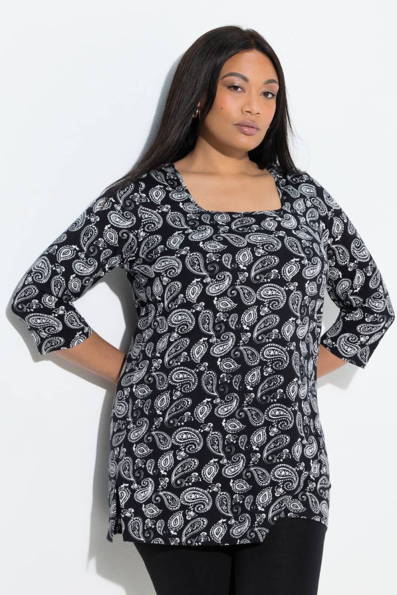 Große Größen Longshirt, Damen, schwarz, Größe: 62/64, Baumwolle, Ulla Popken von Ulla Popken