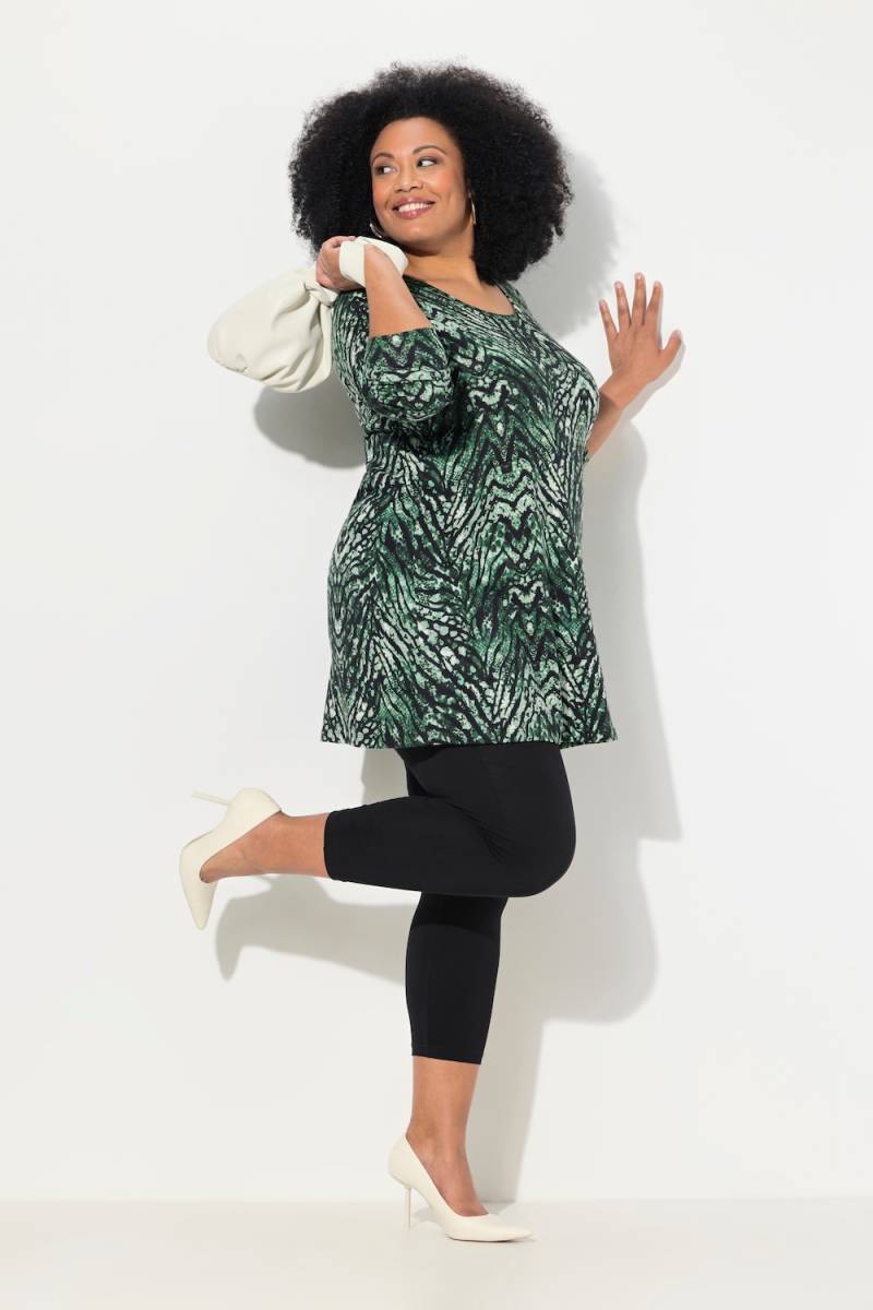 Große Größen Longshirt, Damen, türkis, Größe: 50/52, Baumwolle, Ulla Popken von Ulla Popken