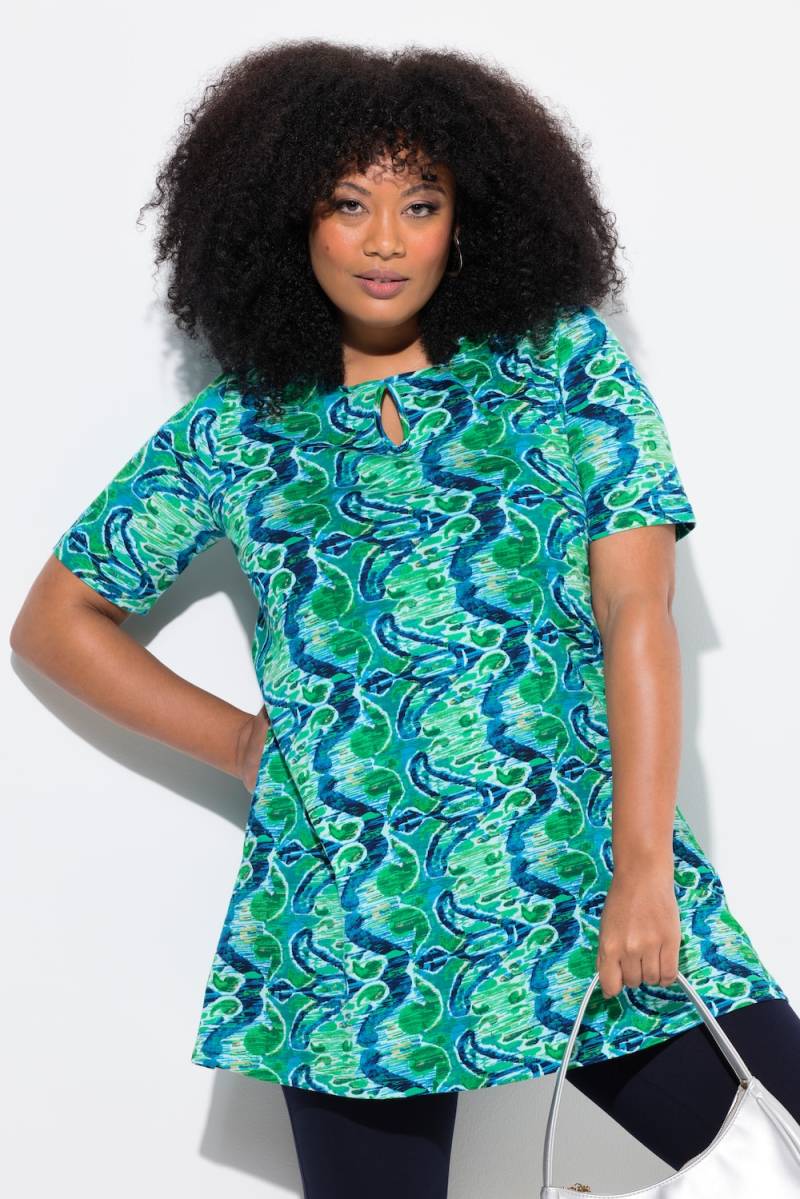 Große Größen Longshirt, Damen, türkis, Größe: 62/64, Baumwolle, Ulla Popken von Ulla Popken