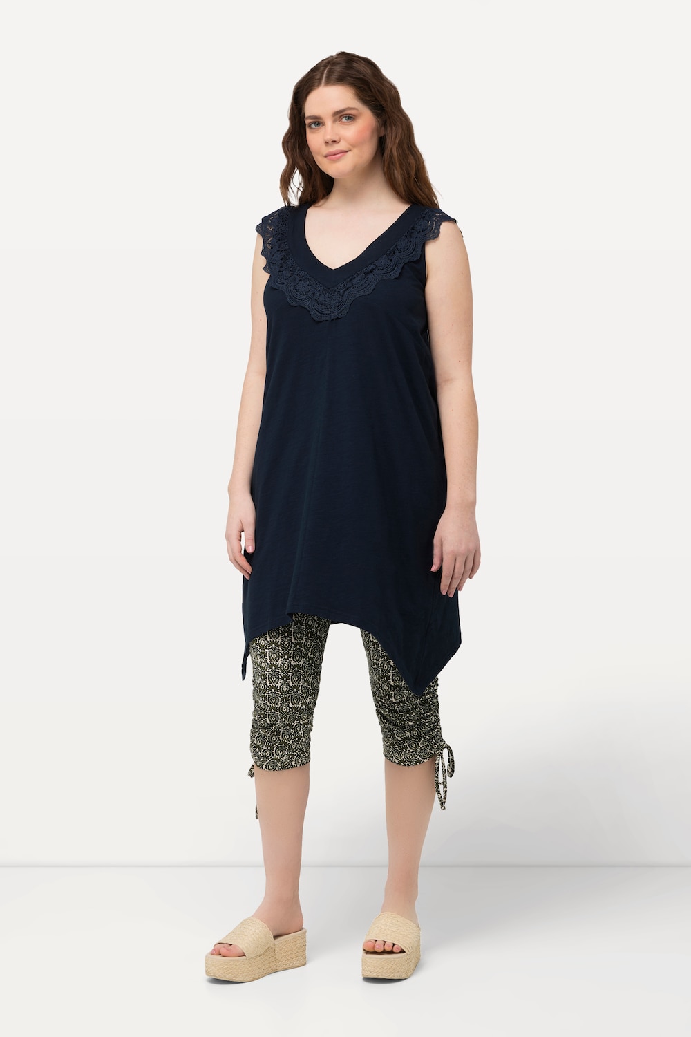 Große Größen Longtop, Damen, blau, Größe: 46/48, Baumwolle, Ulla Popken von Ulla Popken