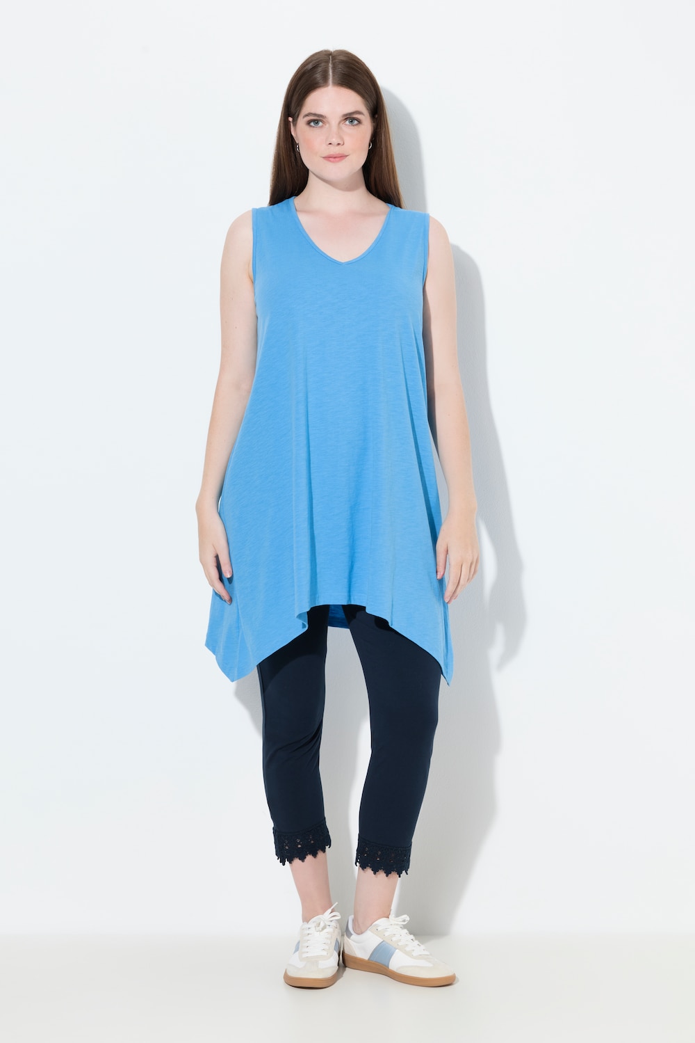 Große Größen Longtop, Damen, blau, Größe: 54/56, Baumwolle, Ulla Popken von Ulla Popken