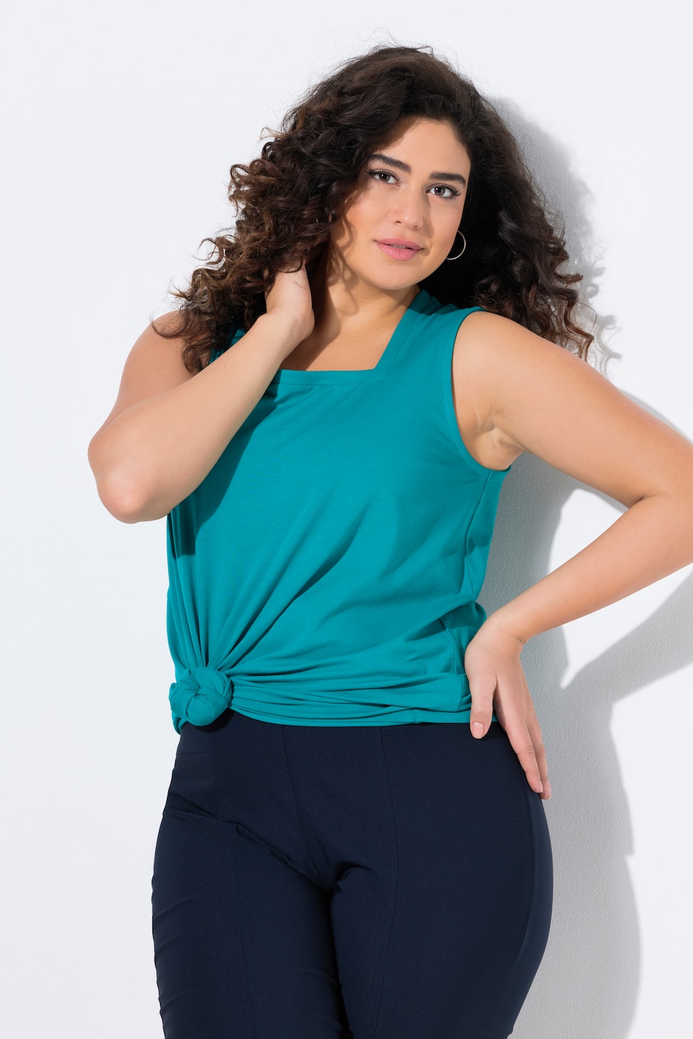 Große Größen Longtop, Damen, grün, Größe: 42/44, Baumwolle, Ulla Popken von Ulla Popken