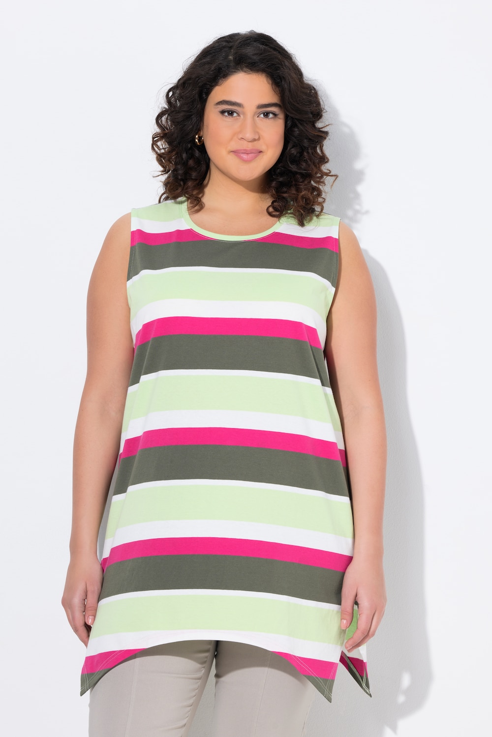 Große Größen Longtop, Damen, grün, Größe: 50/52, Baumwolle, Ulla Popken von Ulla Popken