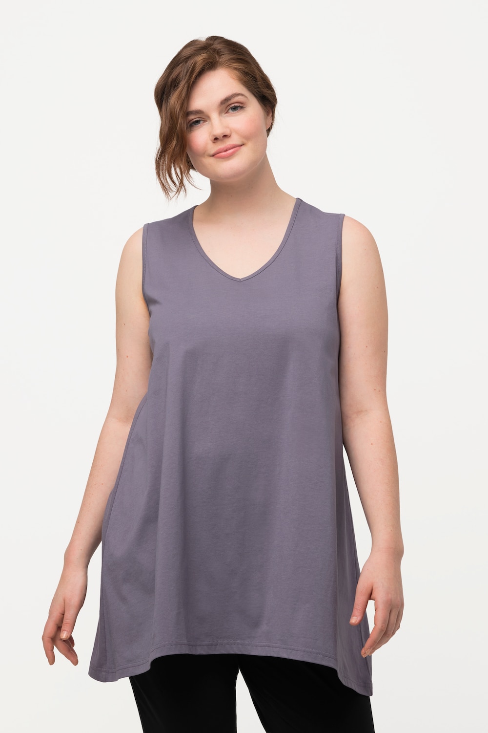 Große Größen Longtop, Damen, lila, Größe: 50/52, Baumwolle, Ulla Popken von Ulla Popken