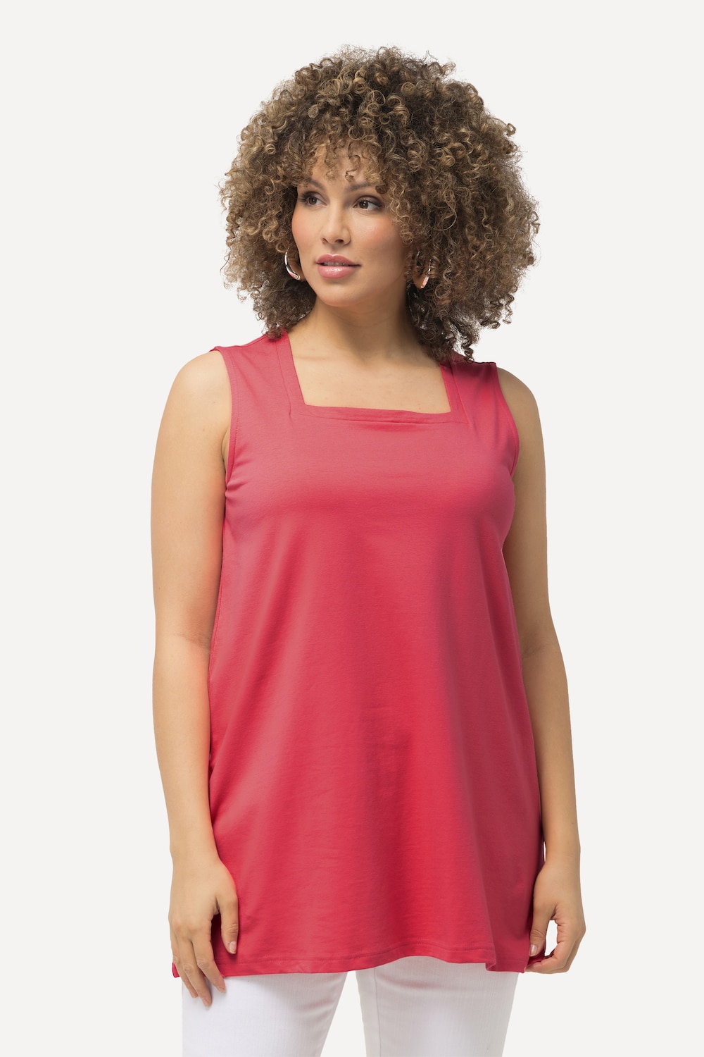 Große Größen Longtop, Damen, rot, Größe: 46/48, Baumwolle, Ulla Popken von Ulla Popken