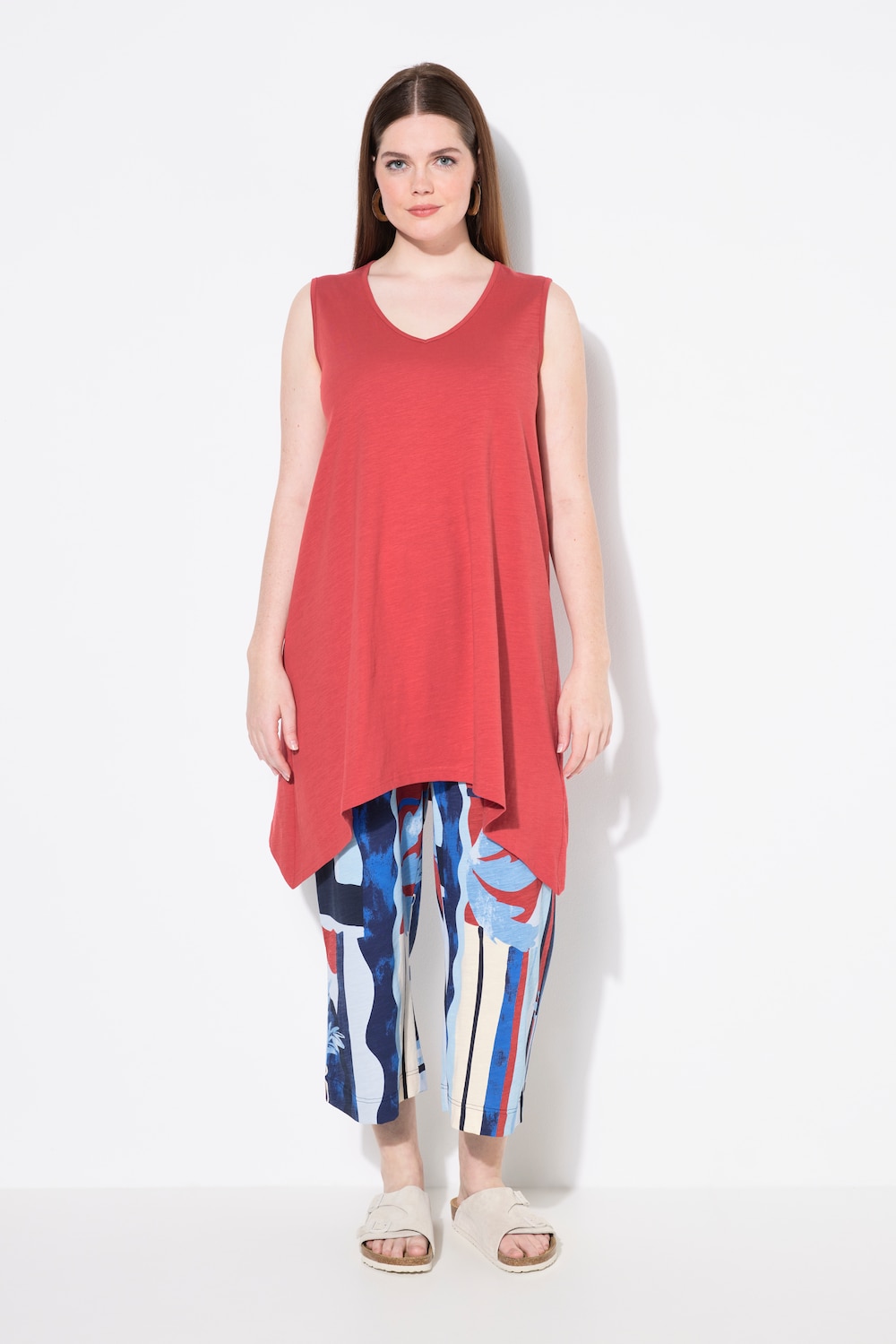 Große Größen Longtop, Damen, rot, Größe: 46/48, Baumwolle, Ulla Popken von Ulla Popken