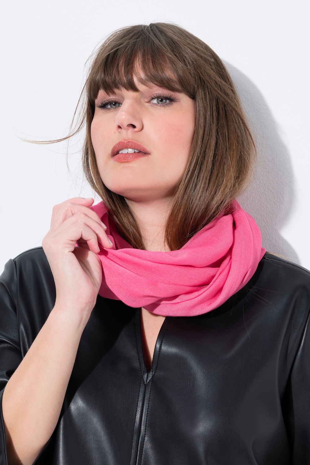 Große Größen Loop, Damen, rosa, Größe: One Size, Viskose, Ulla Popken von Ulla Popken