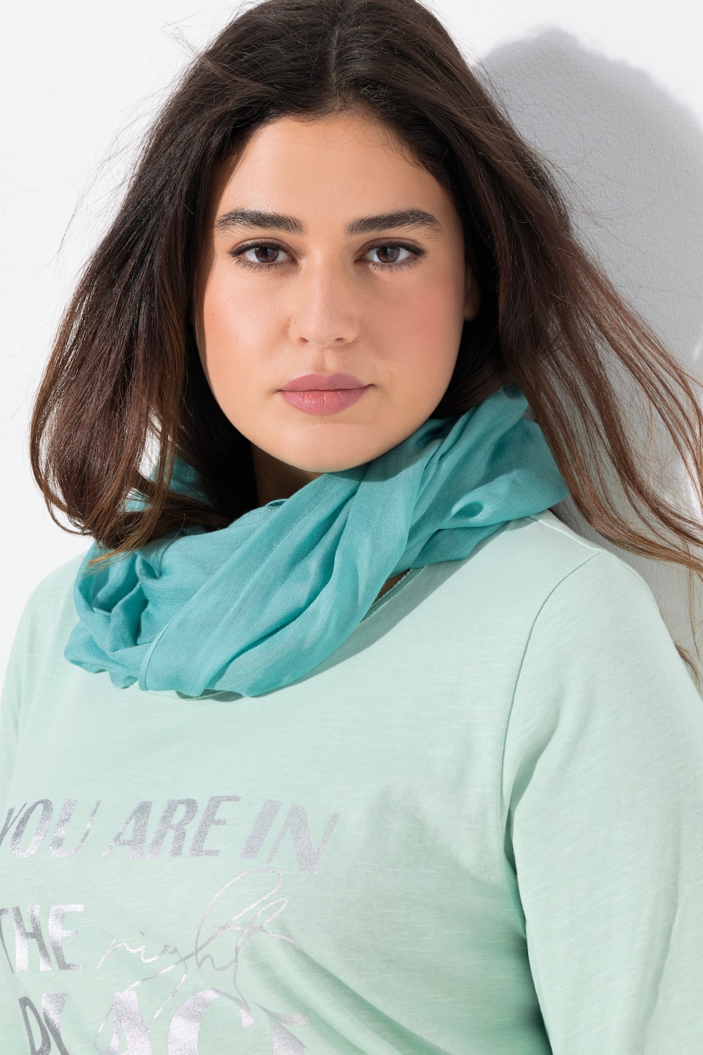 Große Größen Loop, Damen, türkis, Größe: One Size, Viskose, Ulla Popken von Ulla Popken