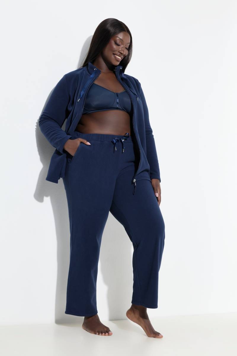 Große Größen Loungwear-Hose, Damen, blau, Größe: 54/56, Polyester/Viskose, Ulla Popken von Ulla Popken