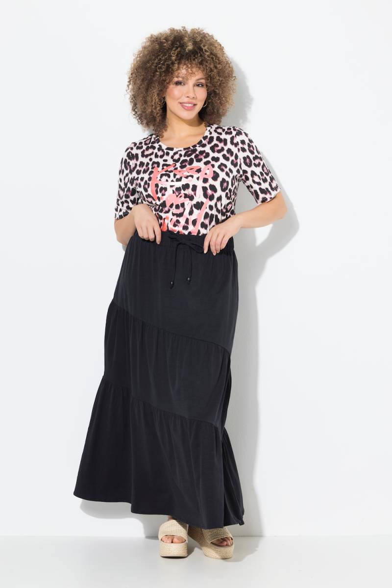 Große Größen Maxi-Jerseyrock, Damen, schwarz, Größe: 42/44, Baumwolle, Ulla Popken von Ulla Popken