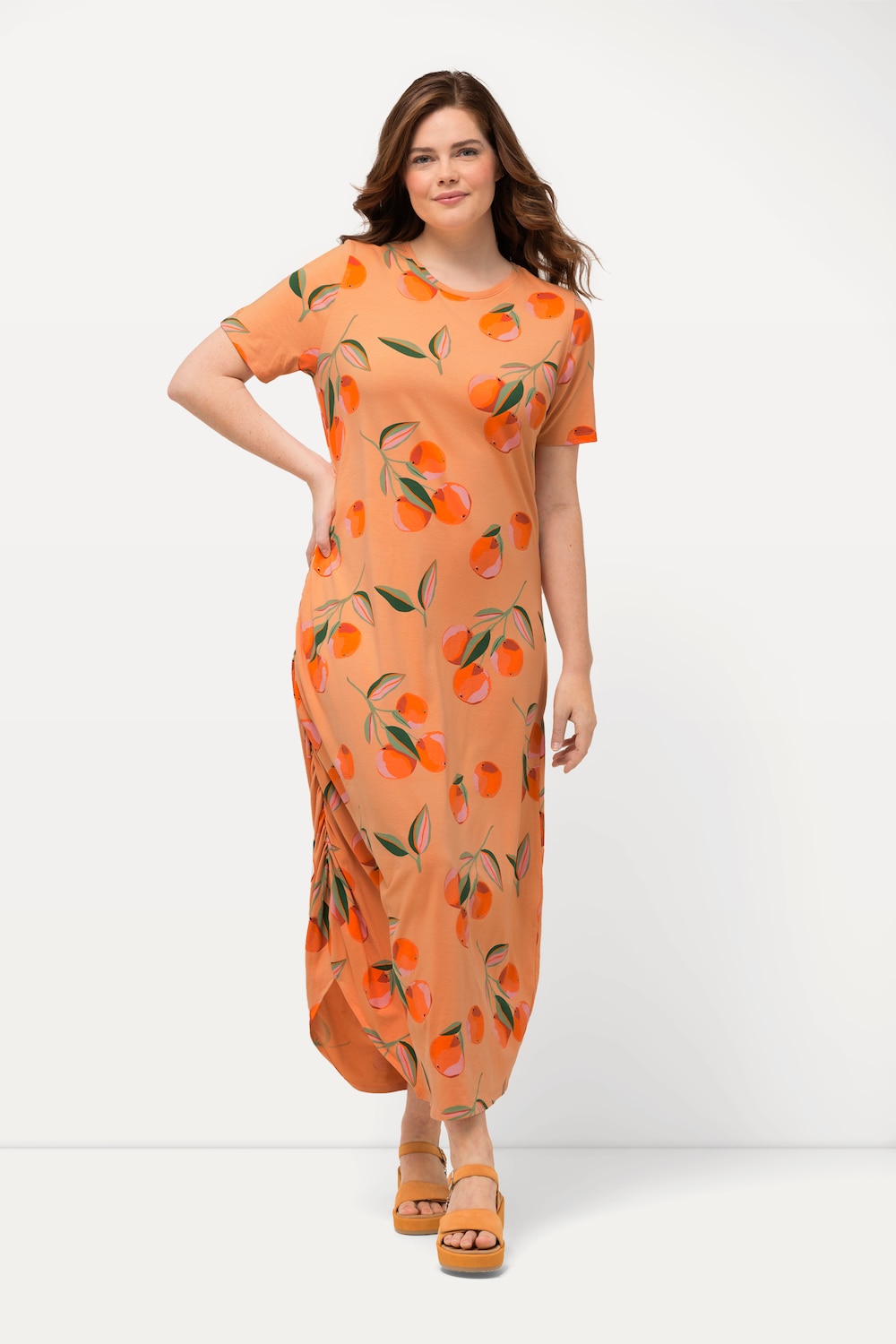 Große Größen Maxikleid, Damen, orange, Größe: 42/44, Baumwolle, Ulla Popken von Ulla Popken