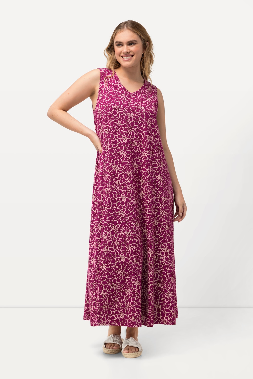 Große Größen Maxikleid, Damen, rosa, Größe: 58/60, Viskose, Ulla Popken von Ulla Popken