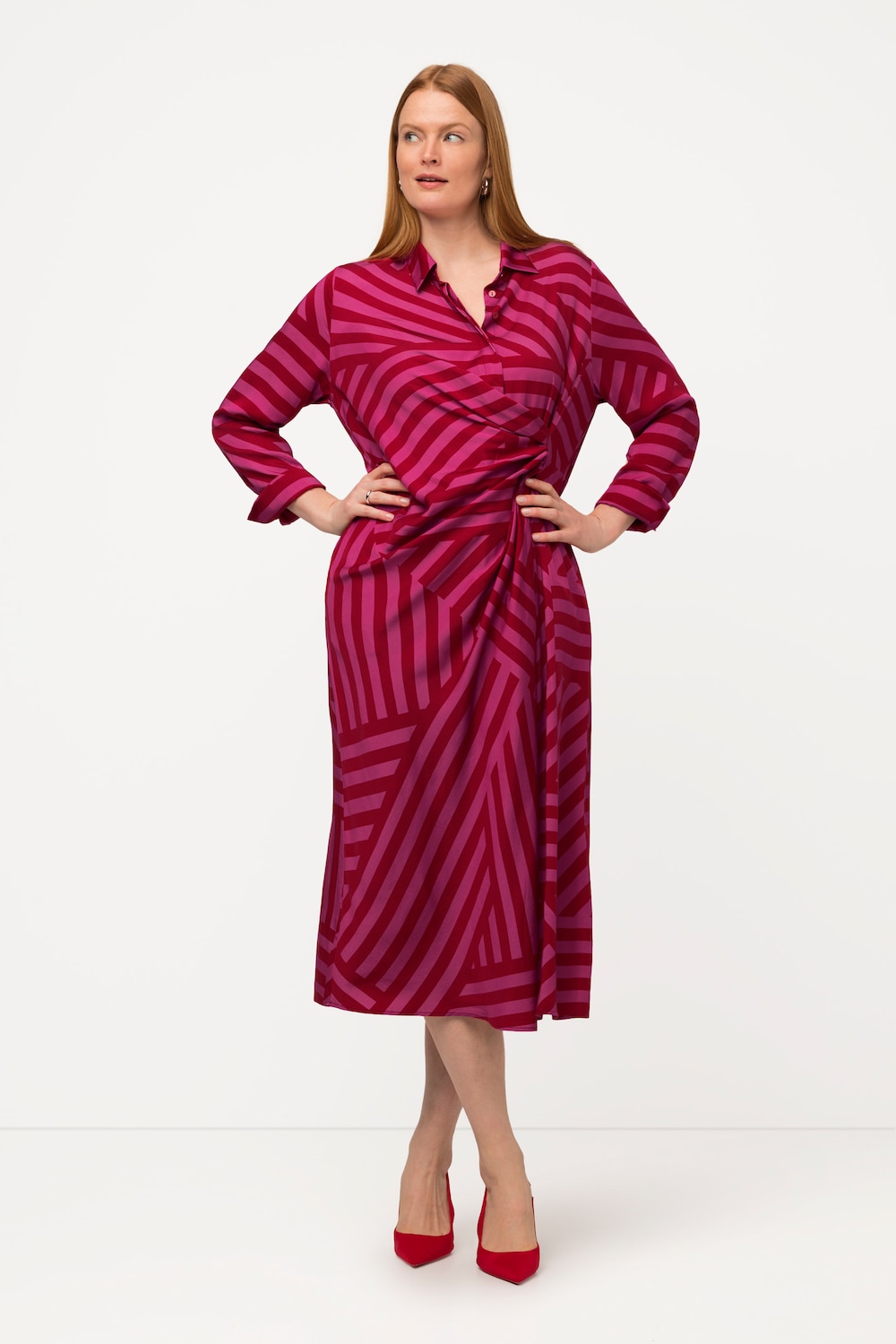 Große Größen Maxikleid, Damen, rot, Größe: 46/48, Viskose/Synthetische Fasern, Ulla Popken von Ulla Popken