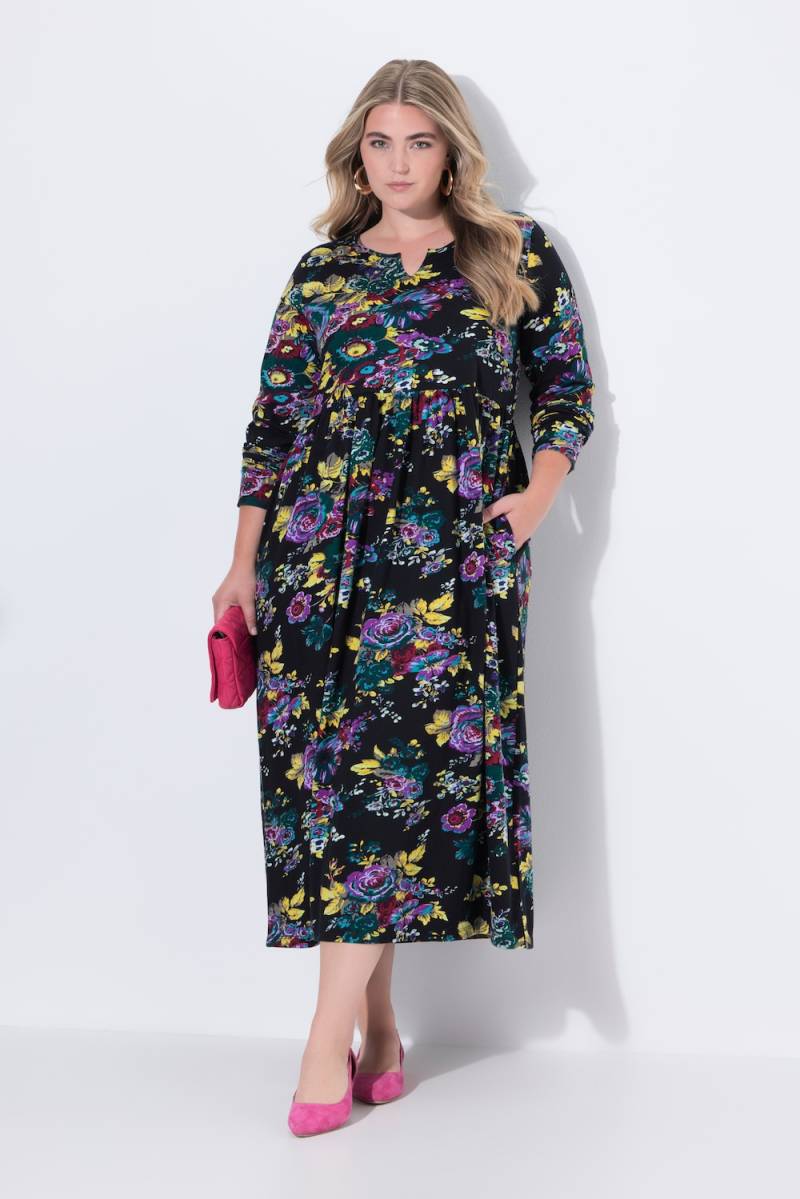 Große Größen Maxikleid, Damen, schwarz, Größe: 54/56, Baumwolle, Ulla Popken von Ulla Popken