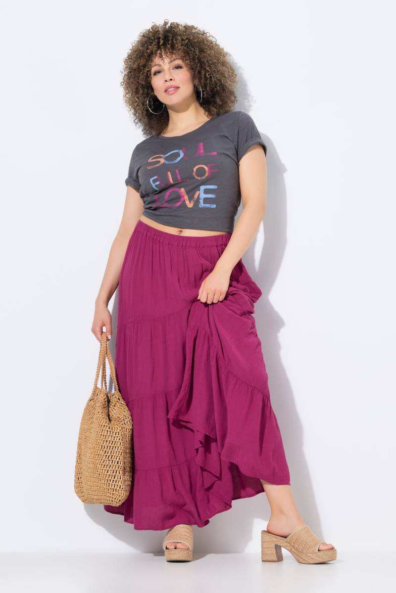 Große Größen Maxirock, Damen, rosa, Größe: 42/44, Viskose, Ulla Popken von Ulla Popken