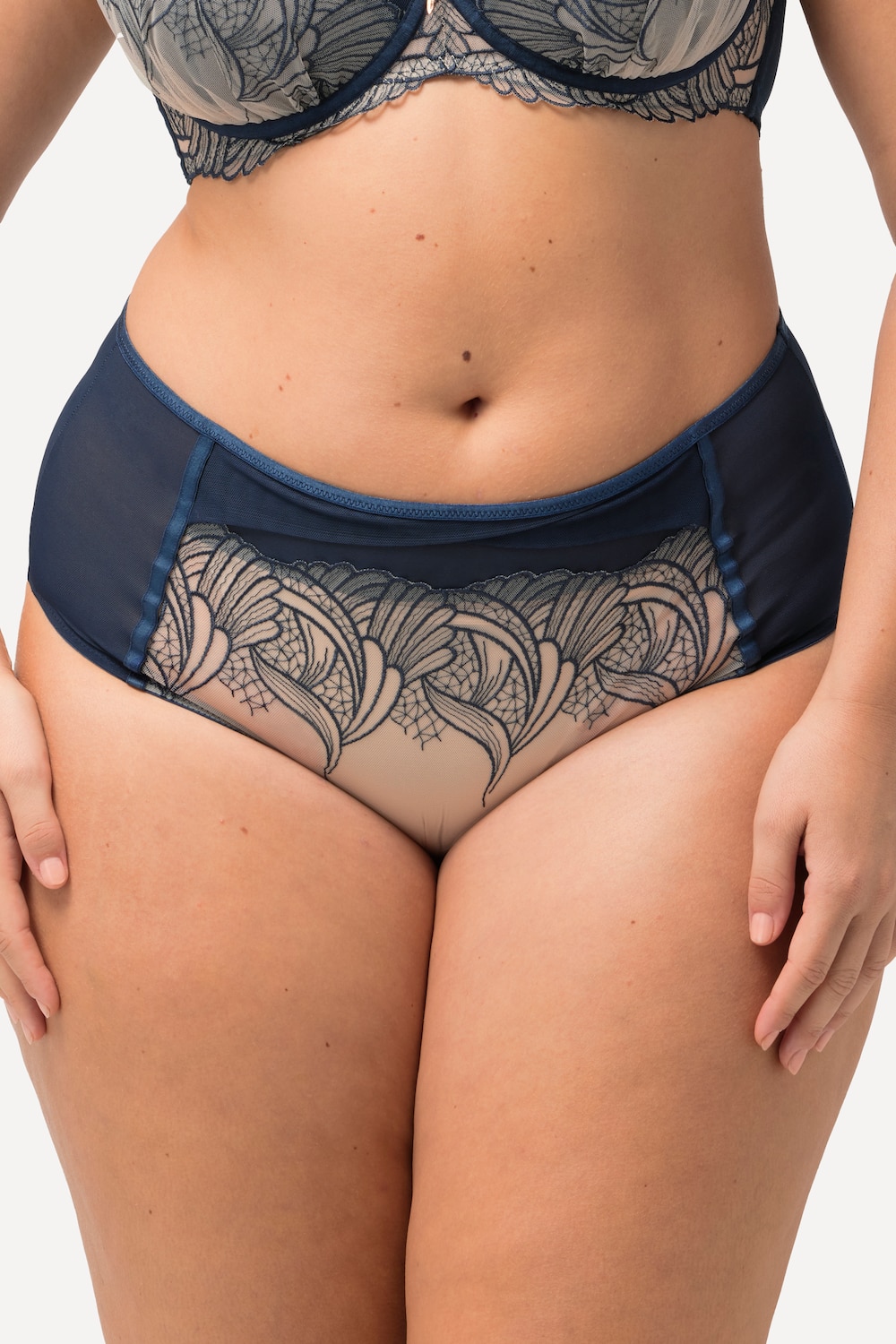 Große Größen Maxislip, Damen, blau, Größe: 50/52, Baumwolle/Synthetische Fasern/Elasthan, Ulla Popken von Ulla Popken