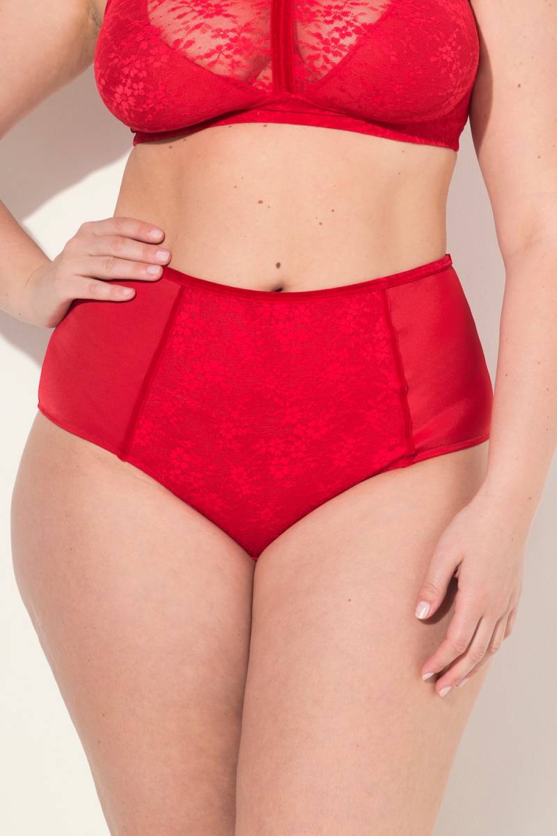 Große Größen Maxislip, Damen, rot, Größe: 46/48, Baumwolle/Synthetische Fasern/Elasthan, Ulla Popken von Ulla Popken