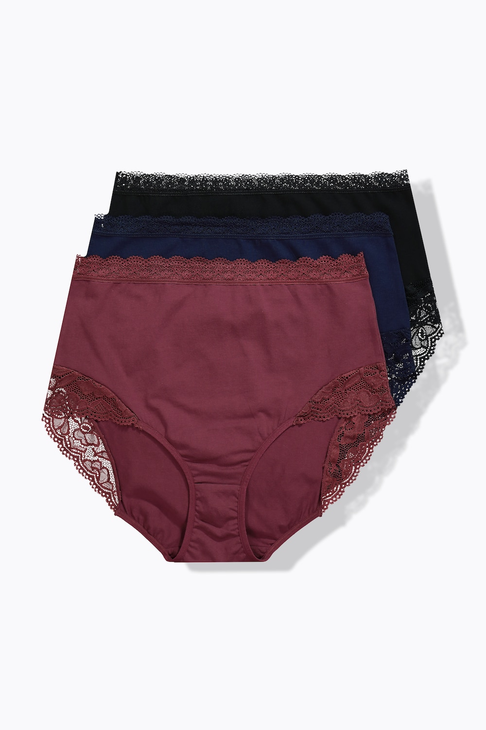 Große Größen Maxislips, Damen, lila, Größe: 66/68, Baumwolle/Synthetische Fasern/Elasthan, Ulla Popken von Ulla Popken