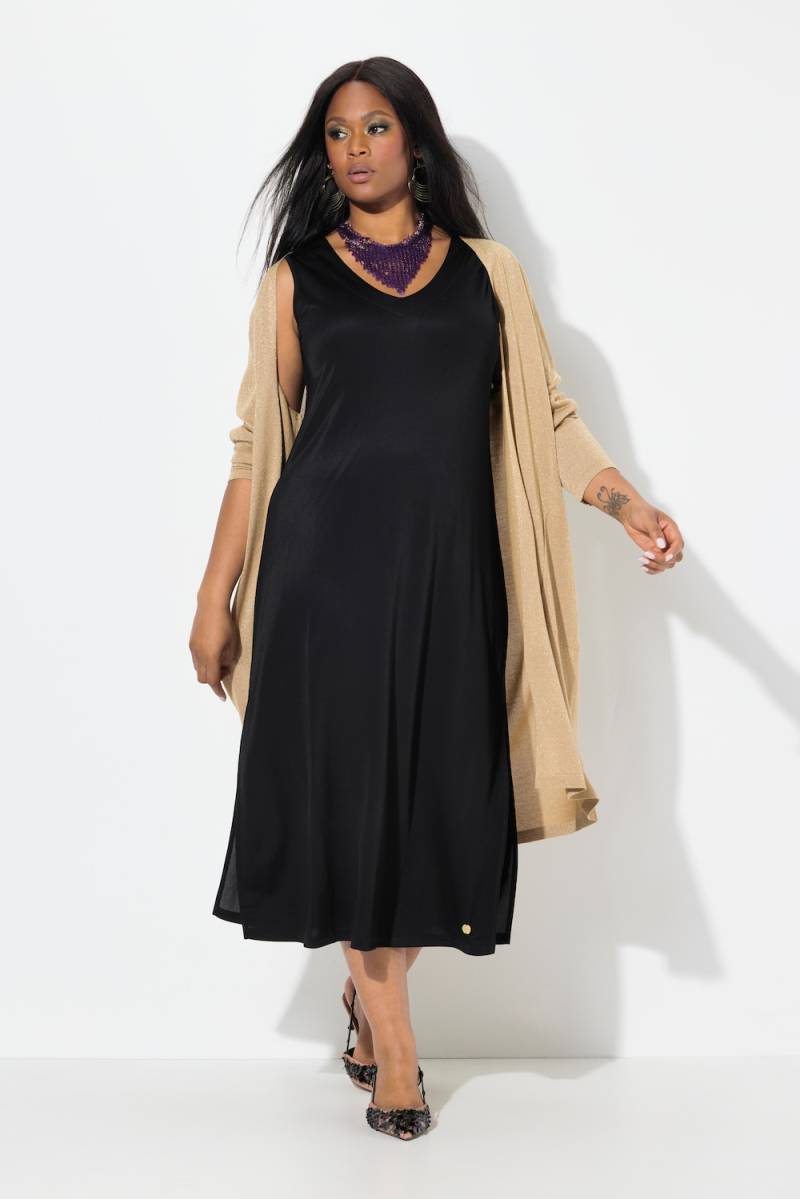 Große Größen Midi-Slinkykleid, Damen, schwarz, Größe: 54/56, Viskose, Ulla Popken von Ulla Popken