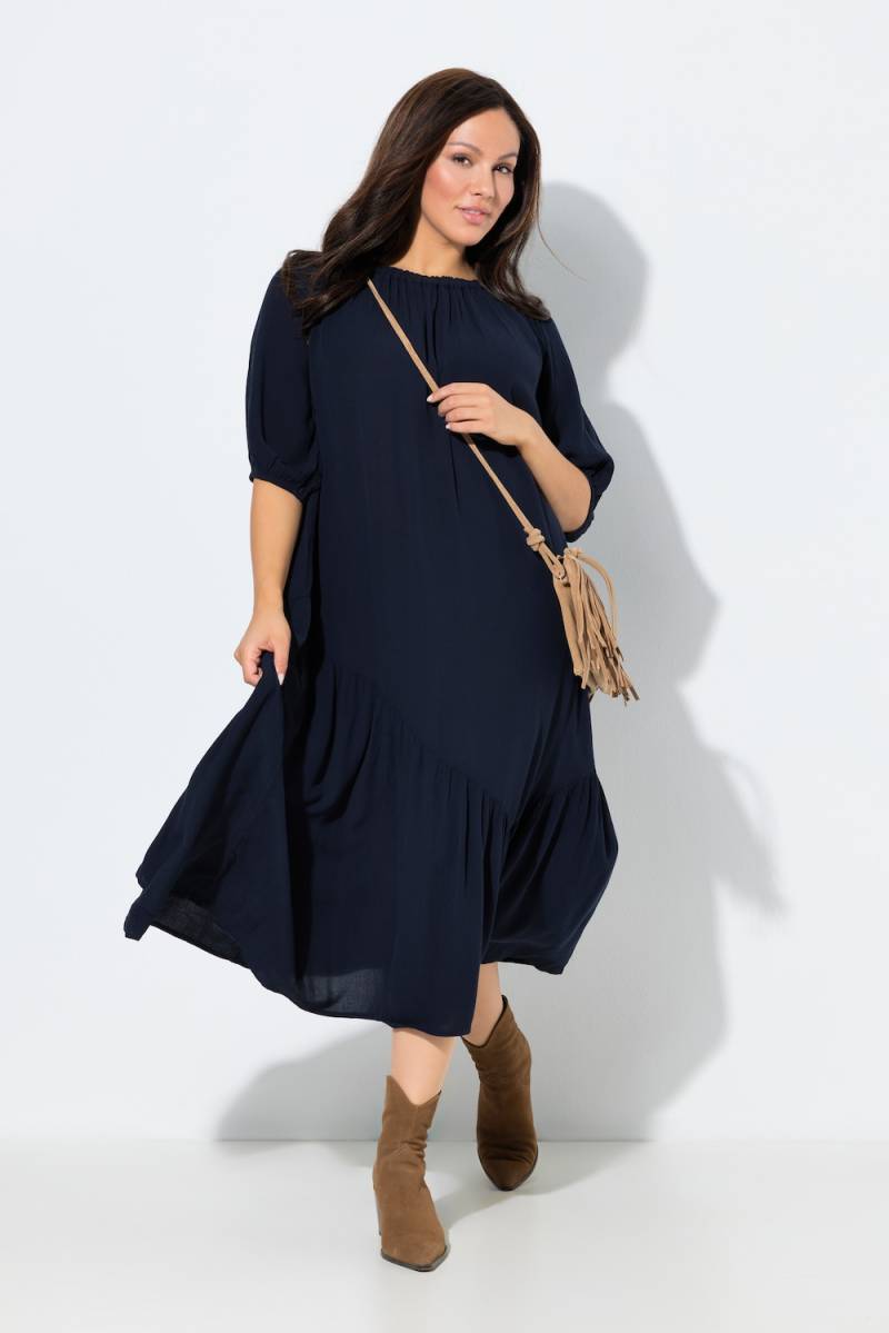 Große Größen Midikleid, Damen, blau, Größe: 50/52, Viskose, Ulla Popken von Ulla Popken