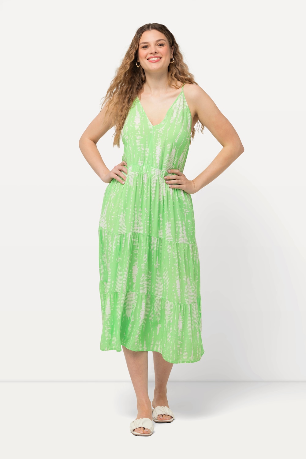 Große Größen Midikleid, Damen, grün, Größe: 42/44, Viskose, Ulla Popken von Ulla Popken