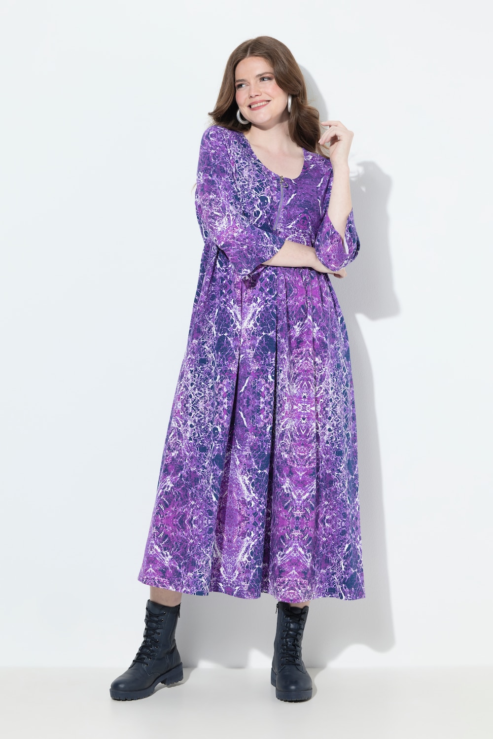 Große Größen Midikleid, Damen, lila, Größe: 58/60, Baumwolle, Ulla Popken Große Größen Midikleid, Damen, lila, Größe: 58/60, Baumwolle, Ulla Popken von Ulla Popken