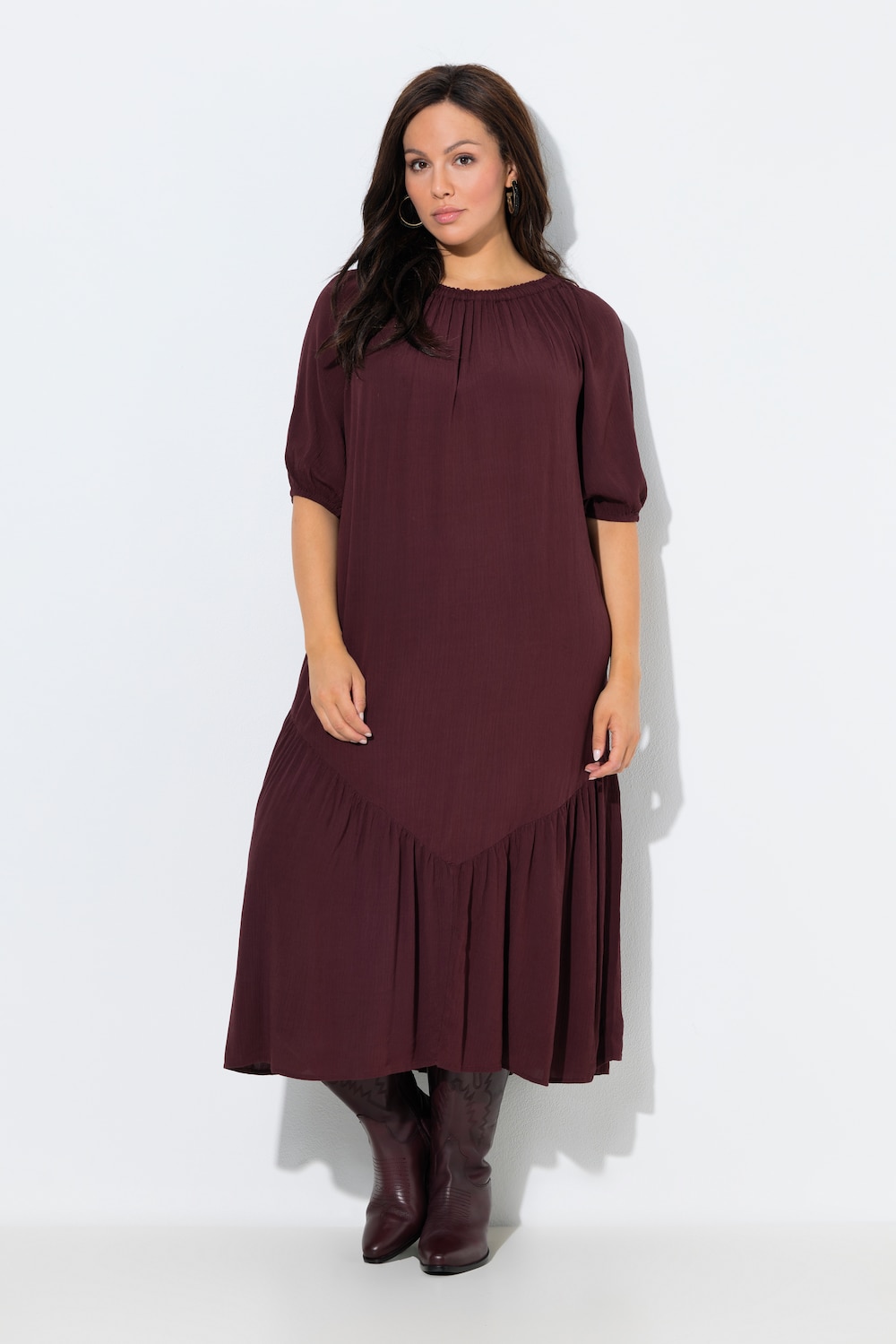 Große Größen Midikleid, Damen, lila, Größe: 58/60, Viskose, Ulla Popken von Ulla Popken